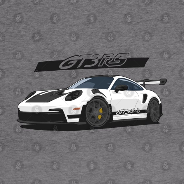 Car 911 gt3 rs white black by creative.z